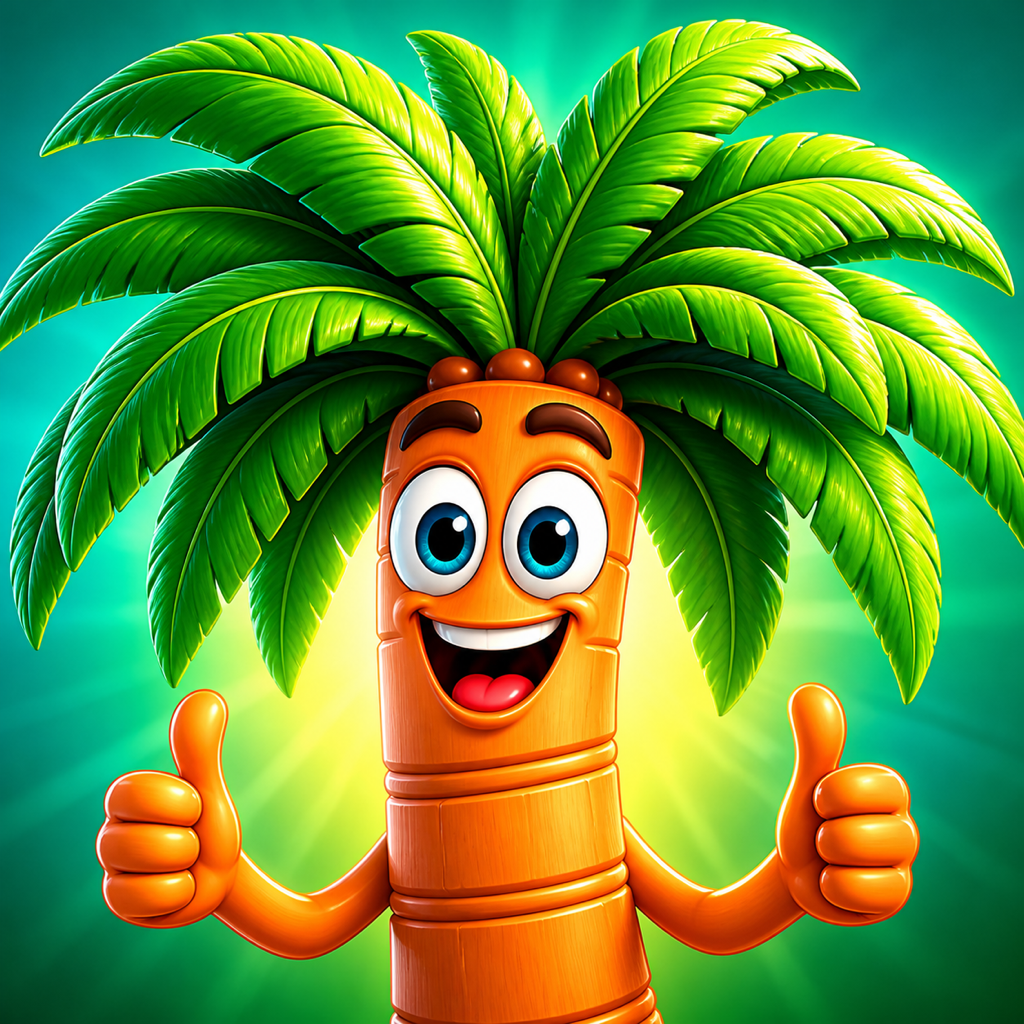 Tropicana palm tree mascot